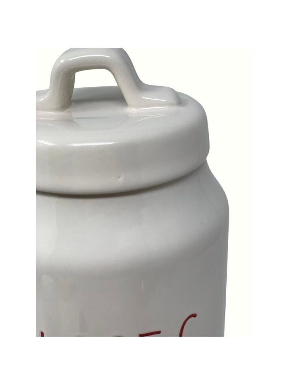 Rae Dunn KISSES Ceramic Canister 9in Tall Magenta Valentines Day Love Holiday - Picture 3 of 11